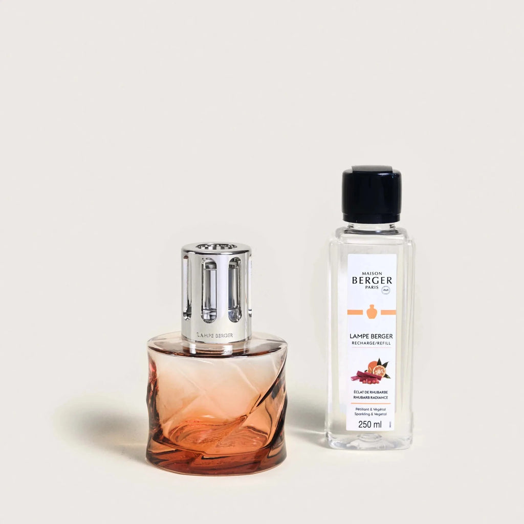 Spiral Lamp Set with Rhubarb Radiance