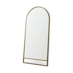 Sadie Antique Gold Rounded Arch Floor Mirror 76"