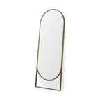 Sadie Antique Gold Rounded Arch Floor Mirror
