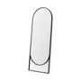 Sadie Black Metal Rounded Arch Floor Mirror