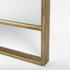 Sadie Antique Gold Rounded Arch Floor Mirror 76"