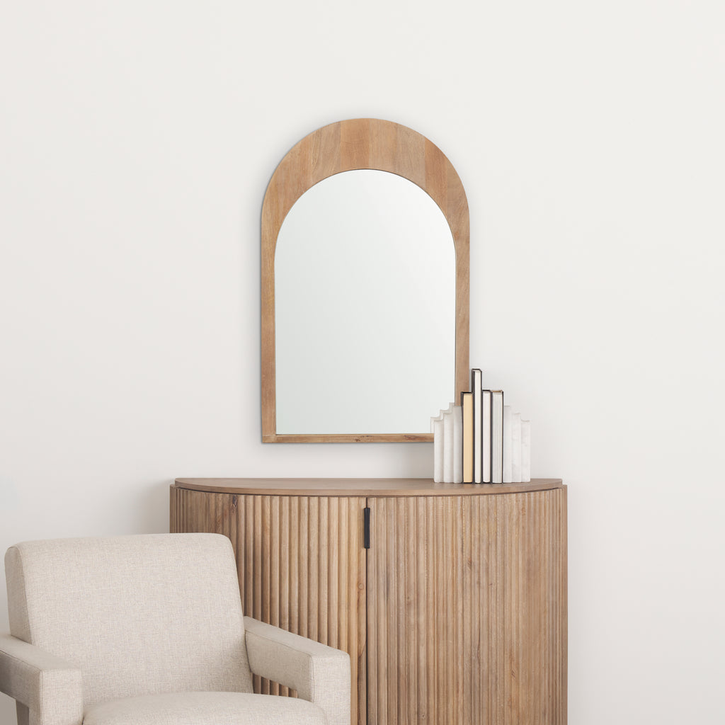 Celeste Light Brown Arch Mirror