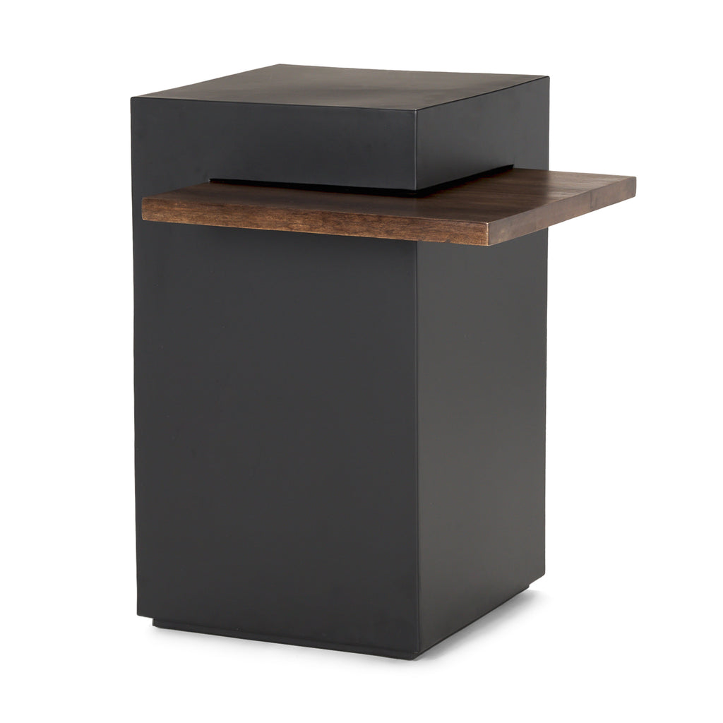 Charles Metal w/wood Square accent table