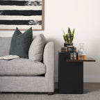 Charles Metal w/wood Square accent table