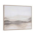 Misty Mountains Hand Painted Canvas Framed Wall Art