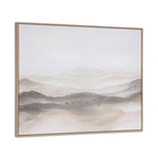 Misty Mountains Hand Painted Canvas Framed Wall Art