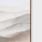 Misty Mountains Hand Painted Canvas Framed Wall Art