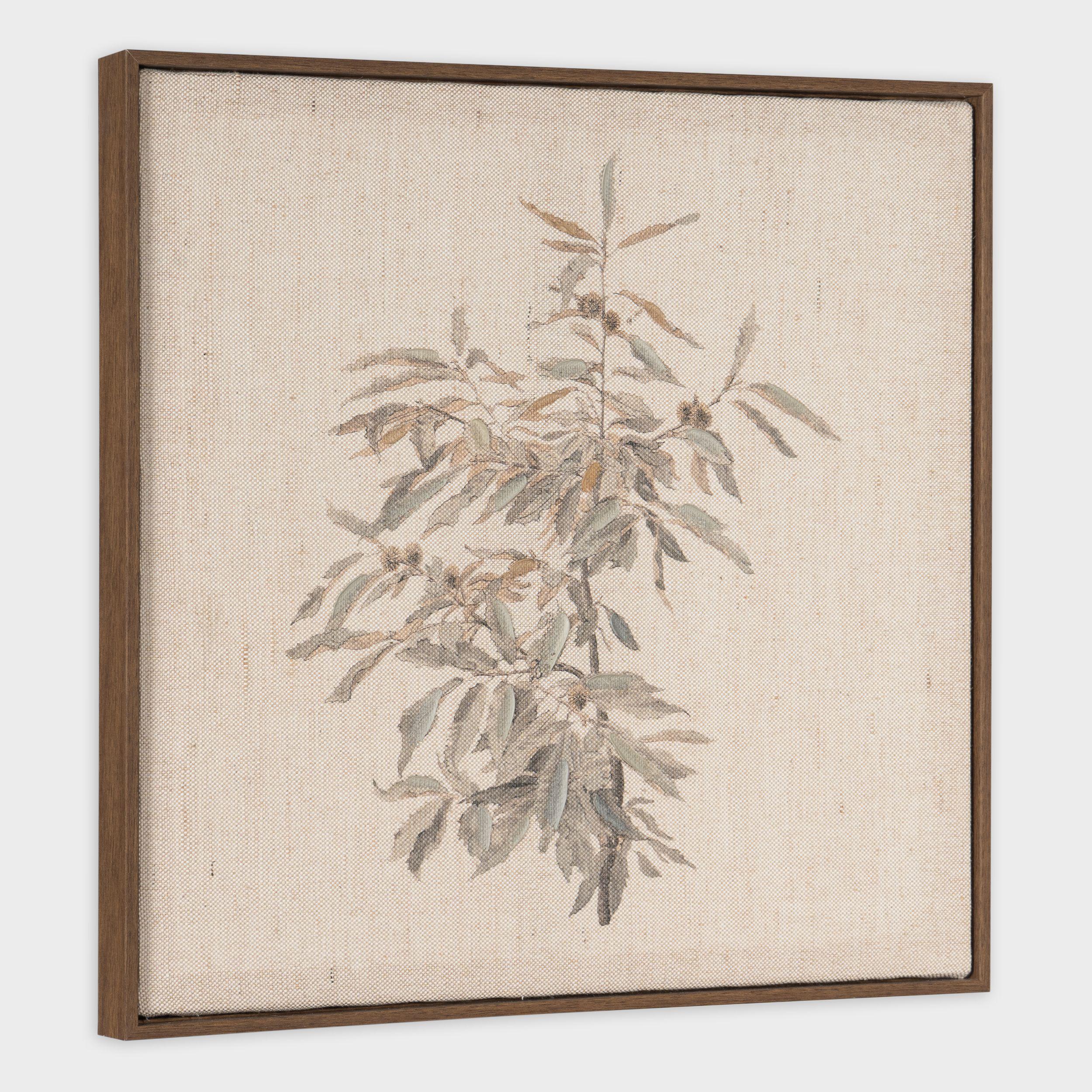Quiet Botanica I, Hand Painted Canvas
