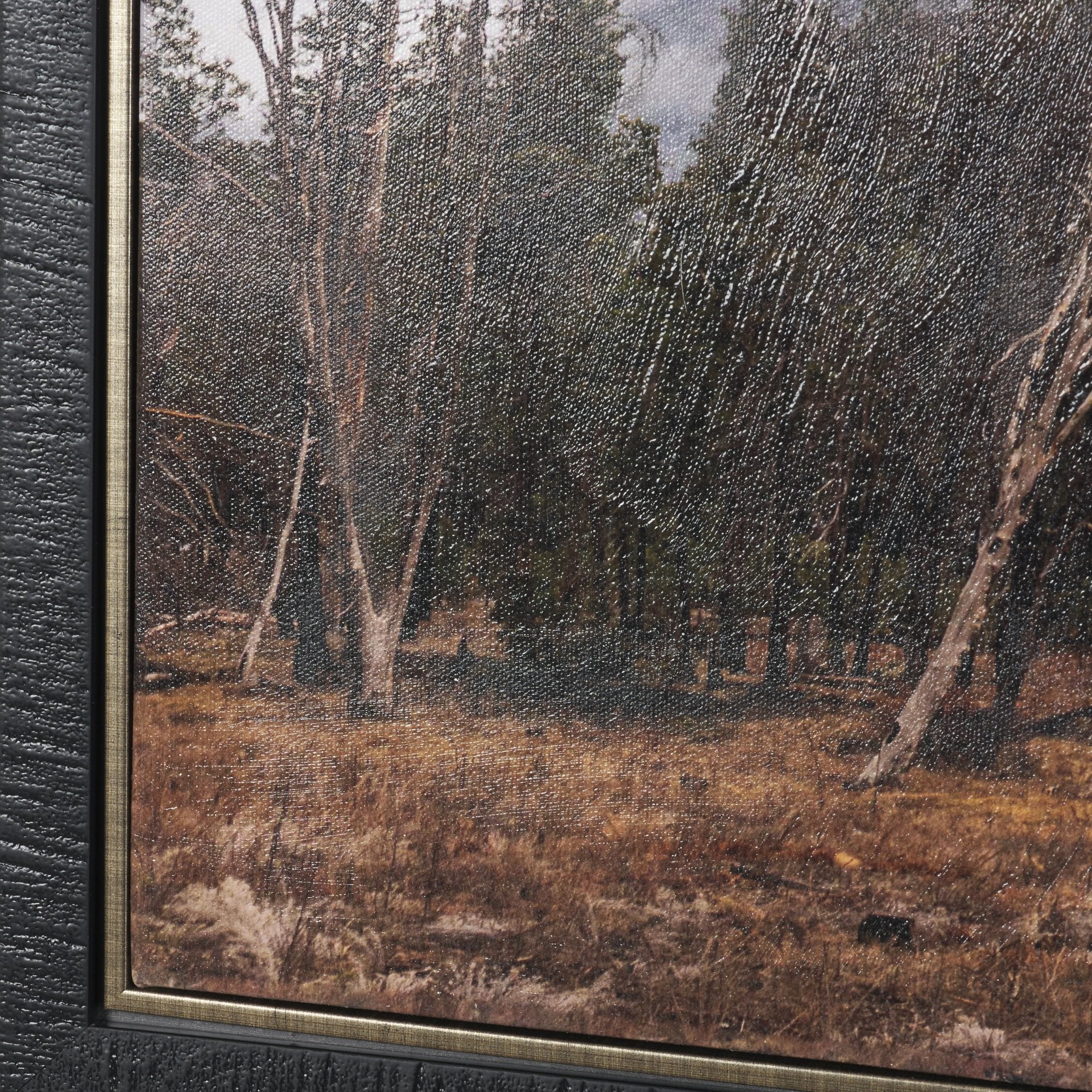 Misty Mountain Textured Framed Canvas Art