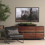 Misty Mountain Textured Framed Canvas Art