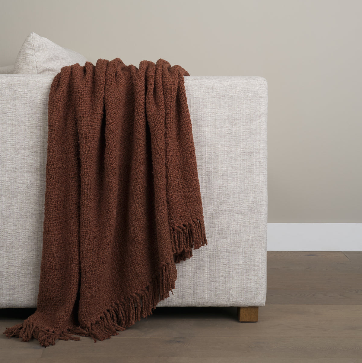 Kambal Mahogany Woven Cotton Throw Blanket