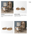 Wheaton Light Brown Wood w/ Natural Jute Serving Tray- Large