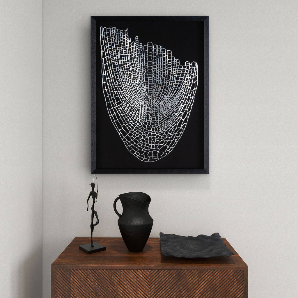 Azalea Decorative Metal Tray, Small Black