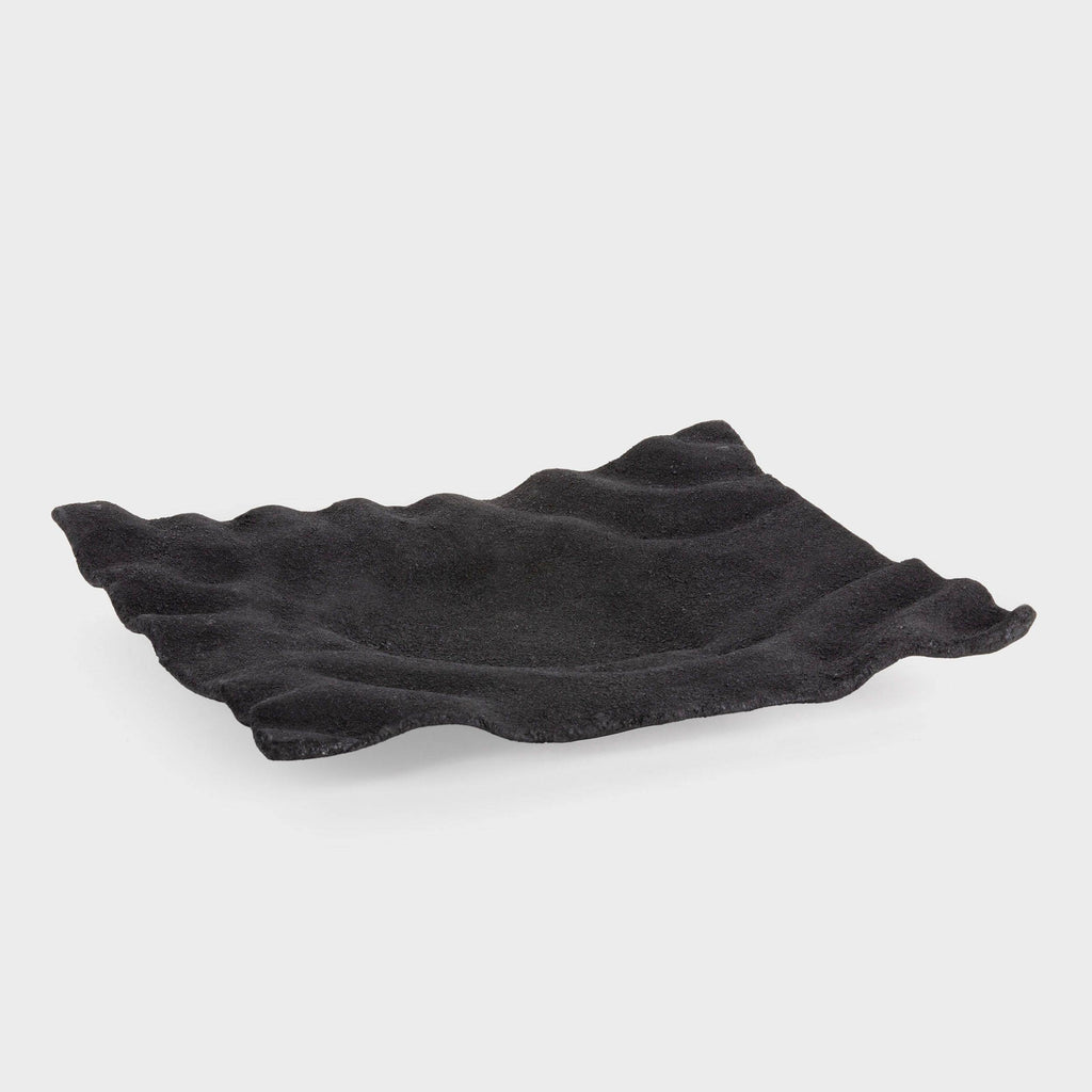 Azalea Large Black Decorative Metal Tray