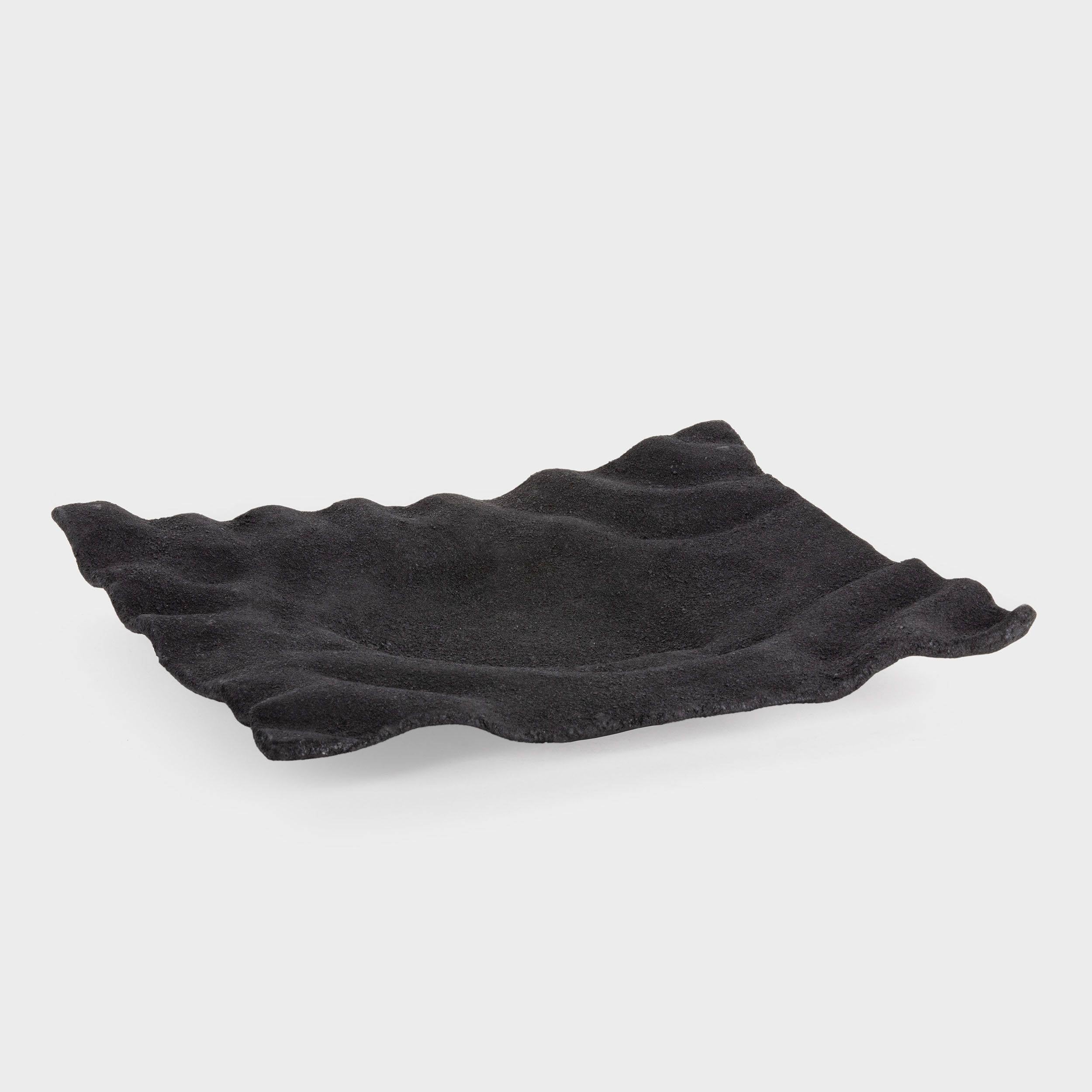 Azalea Large Black Decorative Metal Tray