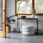 Fiel Ottoman - Velvet Ecru