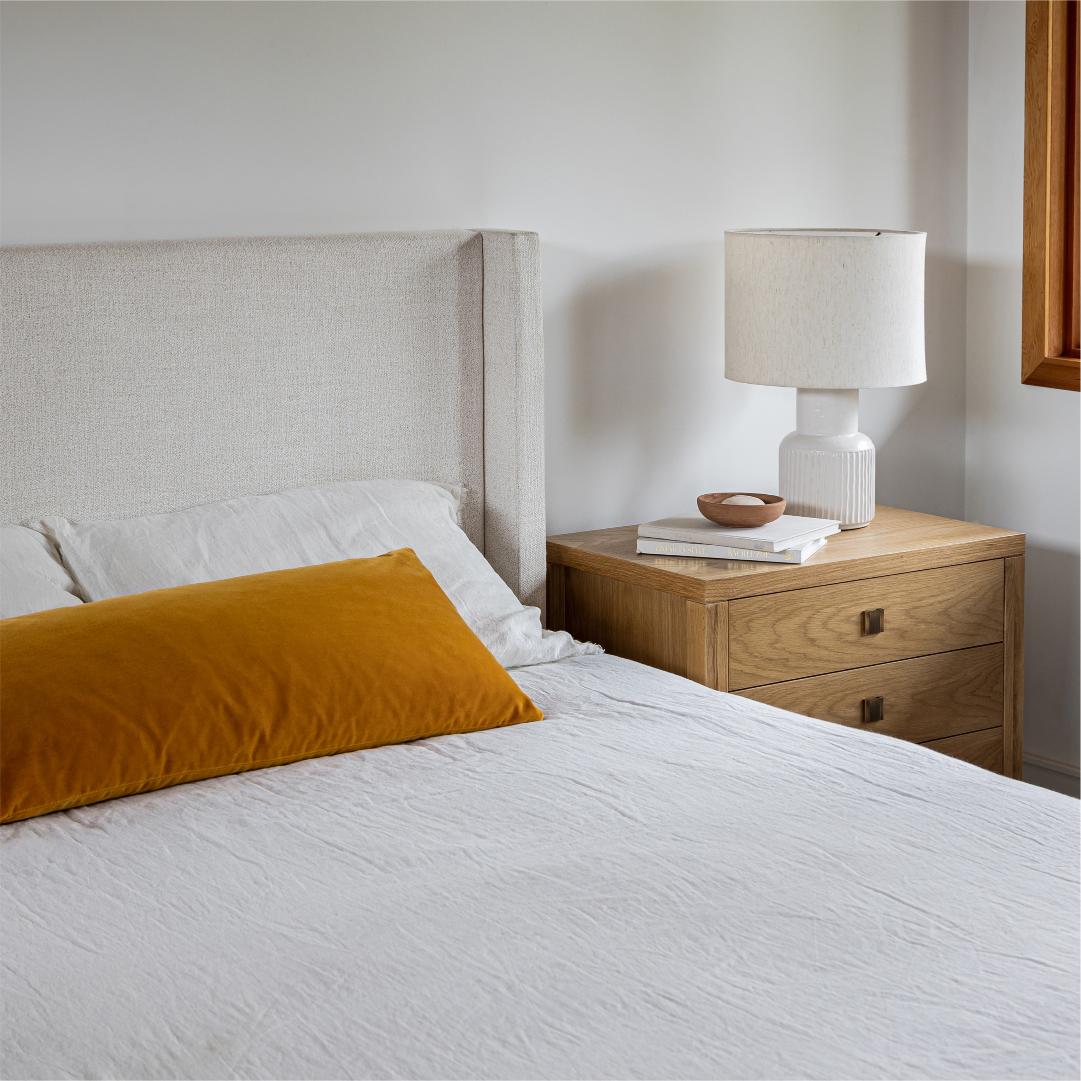 Josie King Storage Bed - Cream