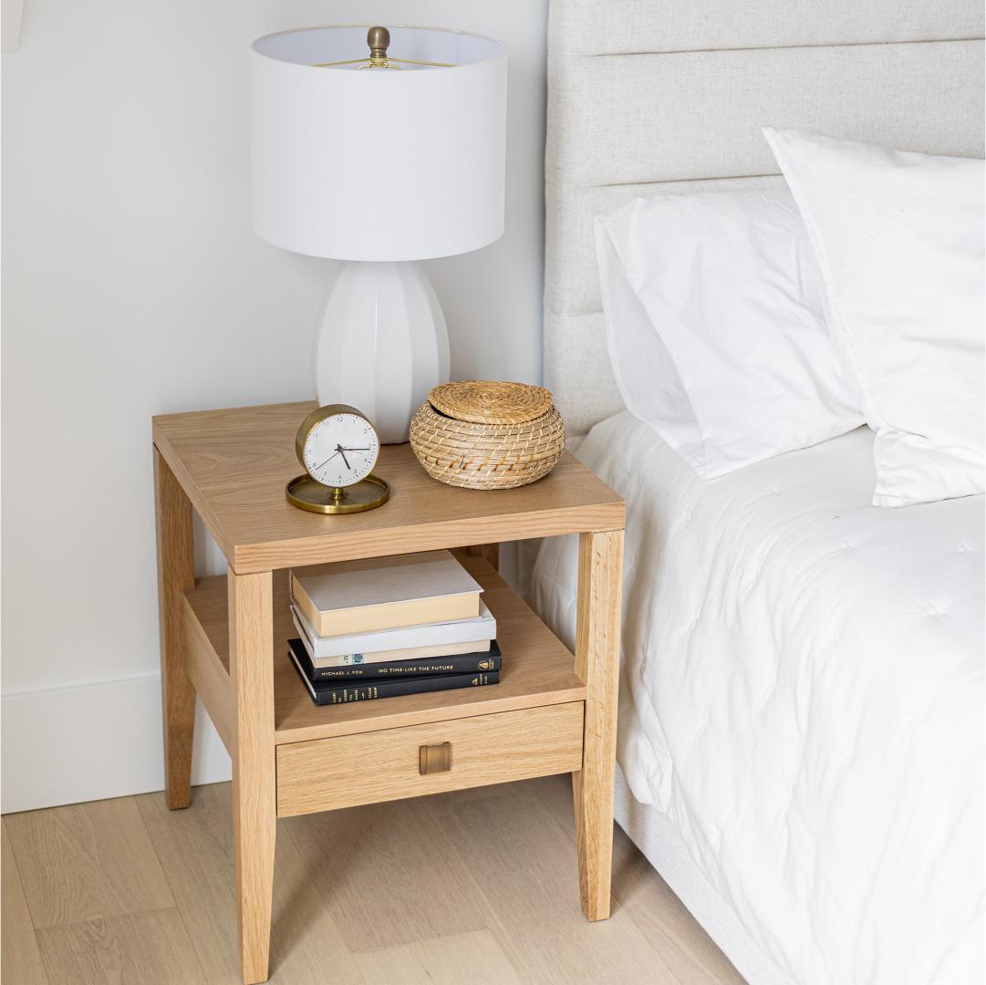 Hara 1 Drawer Accent Table - Natural Oak