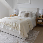 Justin Double Storage Bed Tall - Cream