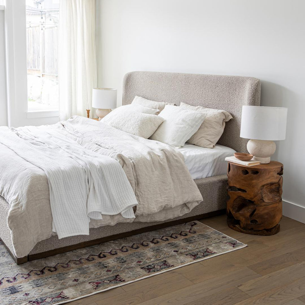 Faye Queen Bed Short - Truffle