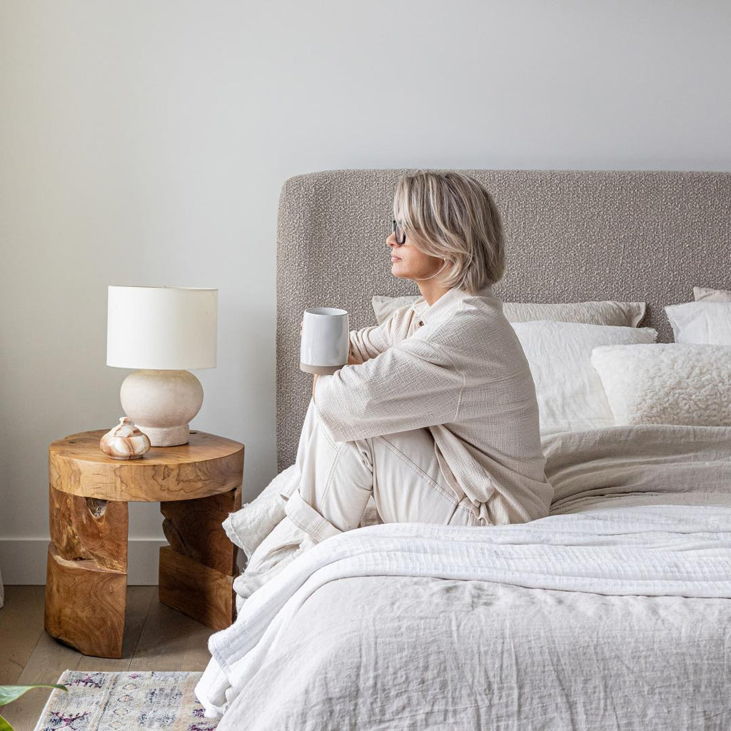 Faye King Bed Short - Truffle