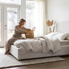 Faye Queen Bed Short - Off White