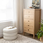 Fiel Ottoman - Velvet Ecru