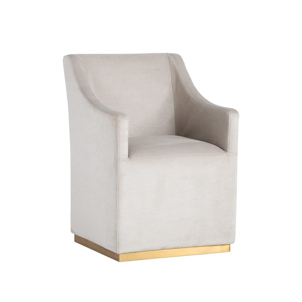 Zane Wheeled Dining Armchair