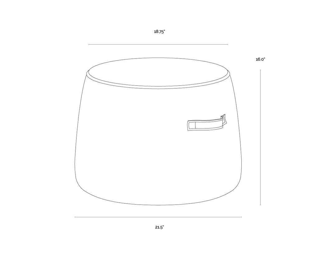 Mitchell ottoman round