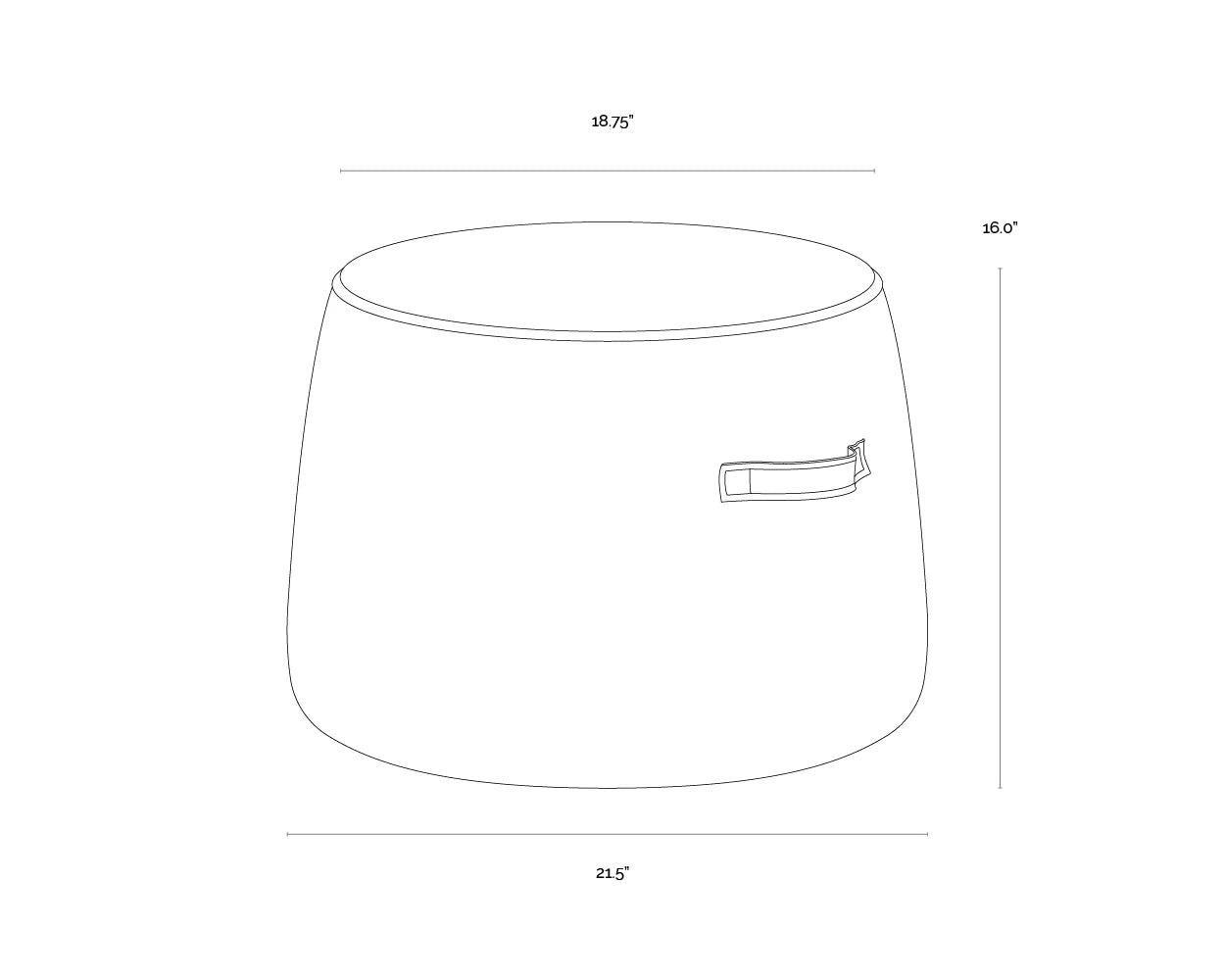 Mitchell ottoman round