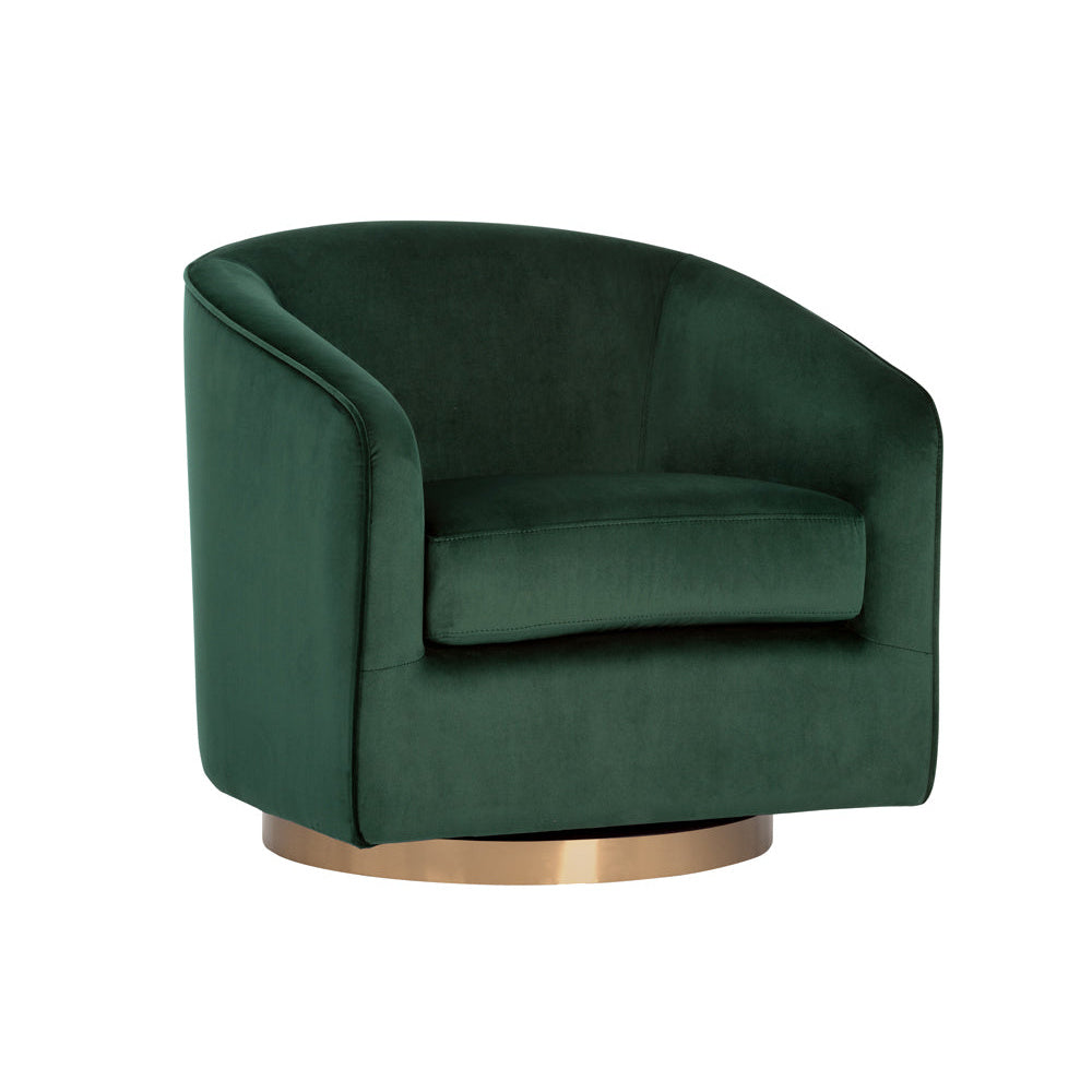 Hazel Swivel Lounge Chair - Gold