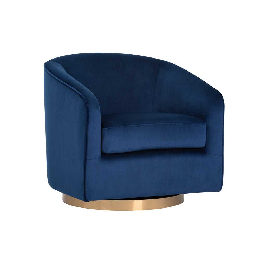 Hazel Swivel Lounge Chair - Gold