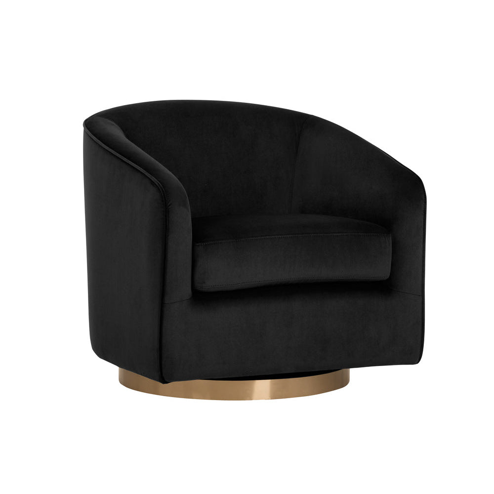 Hazel Swivel Lounge Chair - Gold