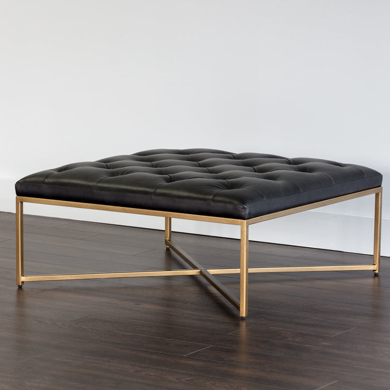 Endall Ottoman - Antique Brass