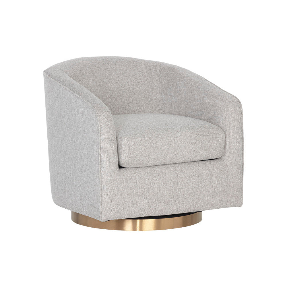 Hazel Swivel Lounge Chair - Gold