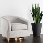 Hazel Swivel Lounge Chair - Gold