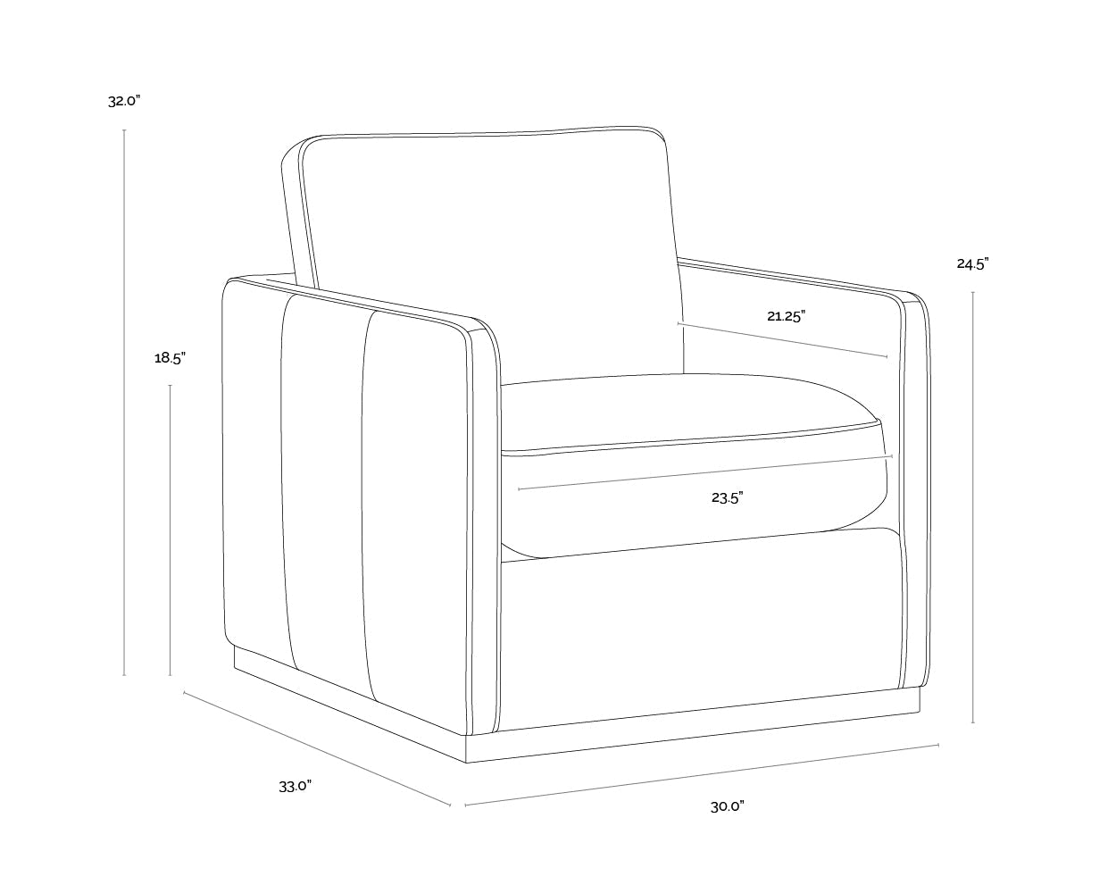 Portman Swivel Lounge Chair