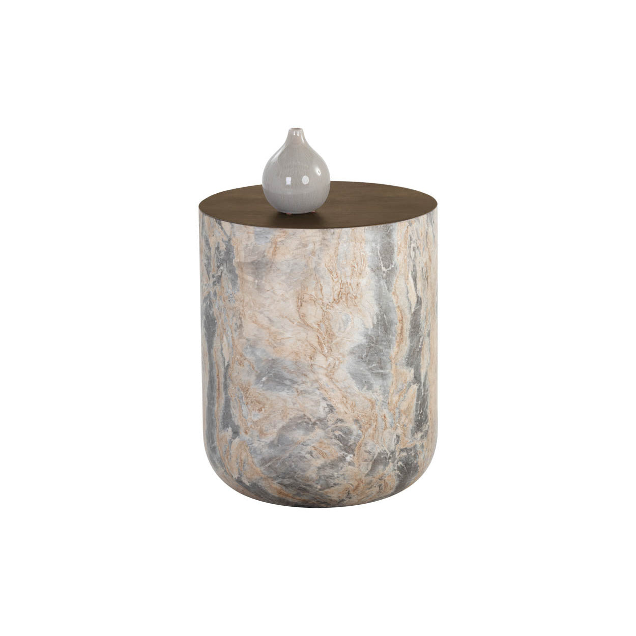Diaz End Table - Marble Look