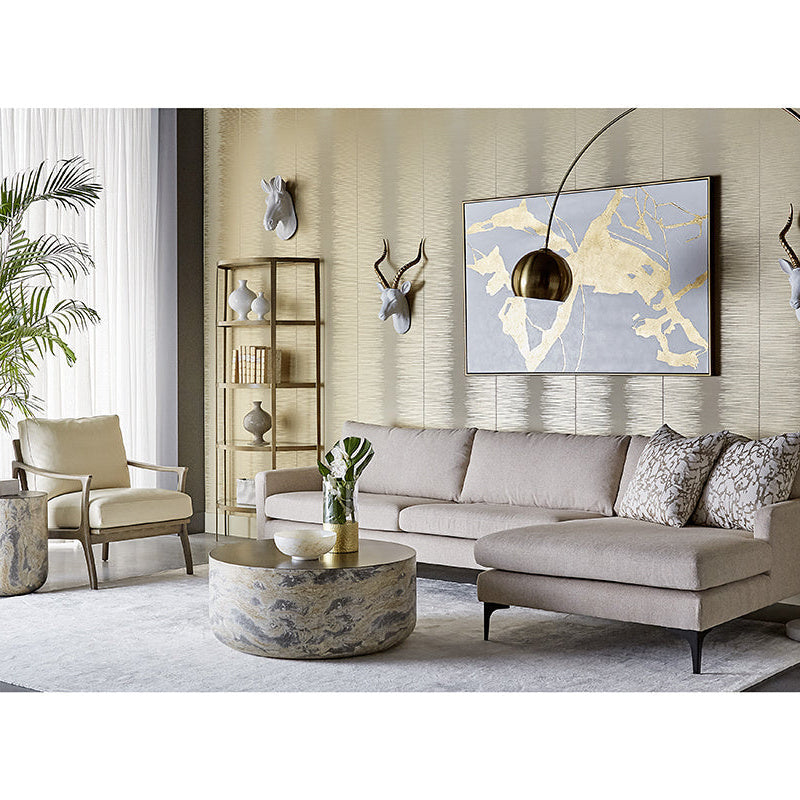 Diaz End Table - Marble Look