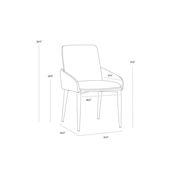 Carlo Dining Armchair - Black