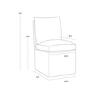 Glenrose Wheeled Dining Chair