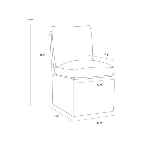 Glenrose Wheeled Dining Chair