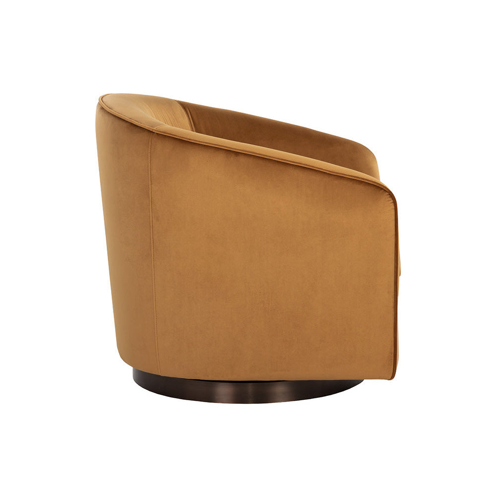 Hazel Swivel Lounge Chair - Dark Bronze