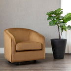 Hazel Swivel Lounge Chair - Dark Bronze