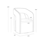 Kendrick Wheeled Dining Armchair