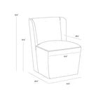 Amita Wheeled Dining Chair