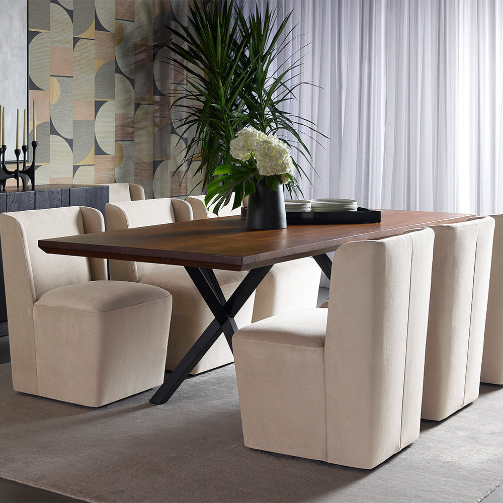 Amita Wheeled Dining Chair