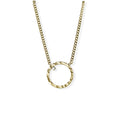 Hammered Circle Pendant Necklace