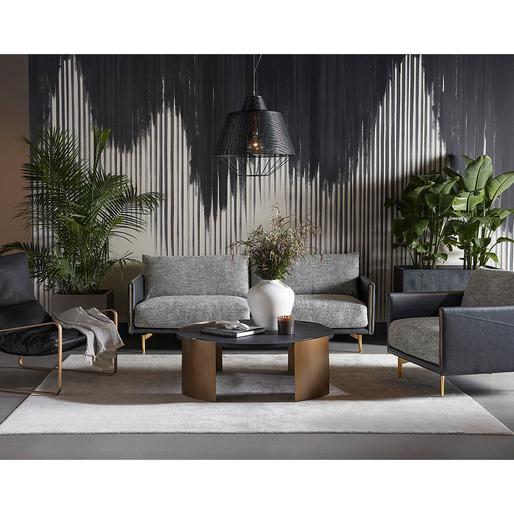 Zancor Lounge Chair - Antique Brass