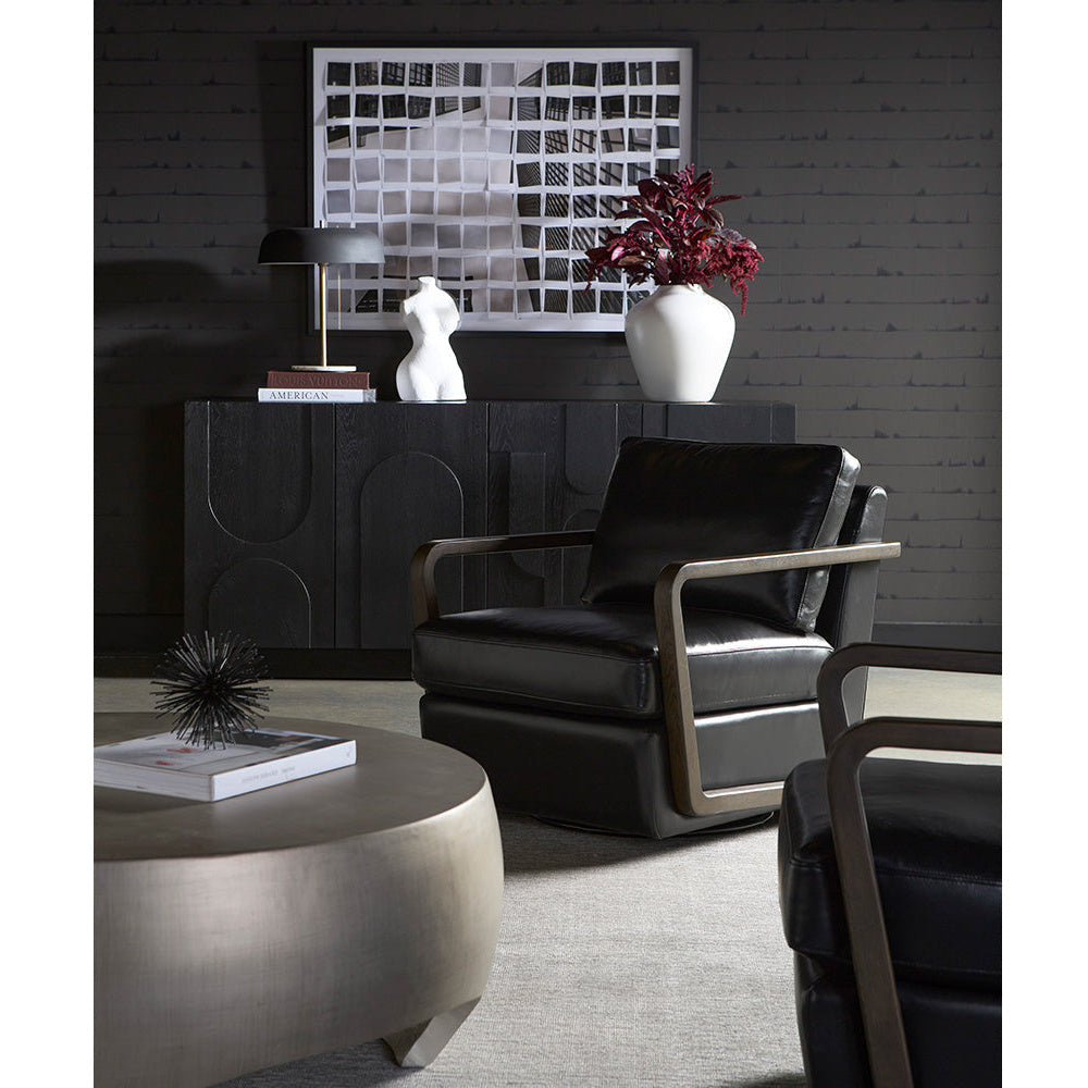 Castell Swivel Lounge Chair - Brown